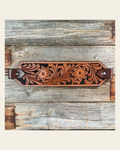 Light Oil Floral with Black Bronc Noseband on a warm cream background