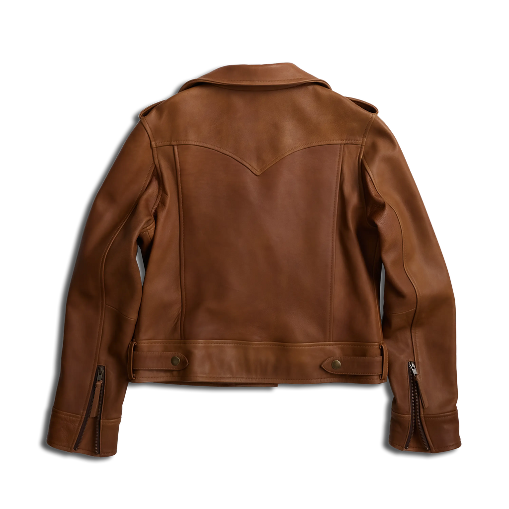 Basic Biker Jacket - Desert Clay Brown Leather
