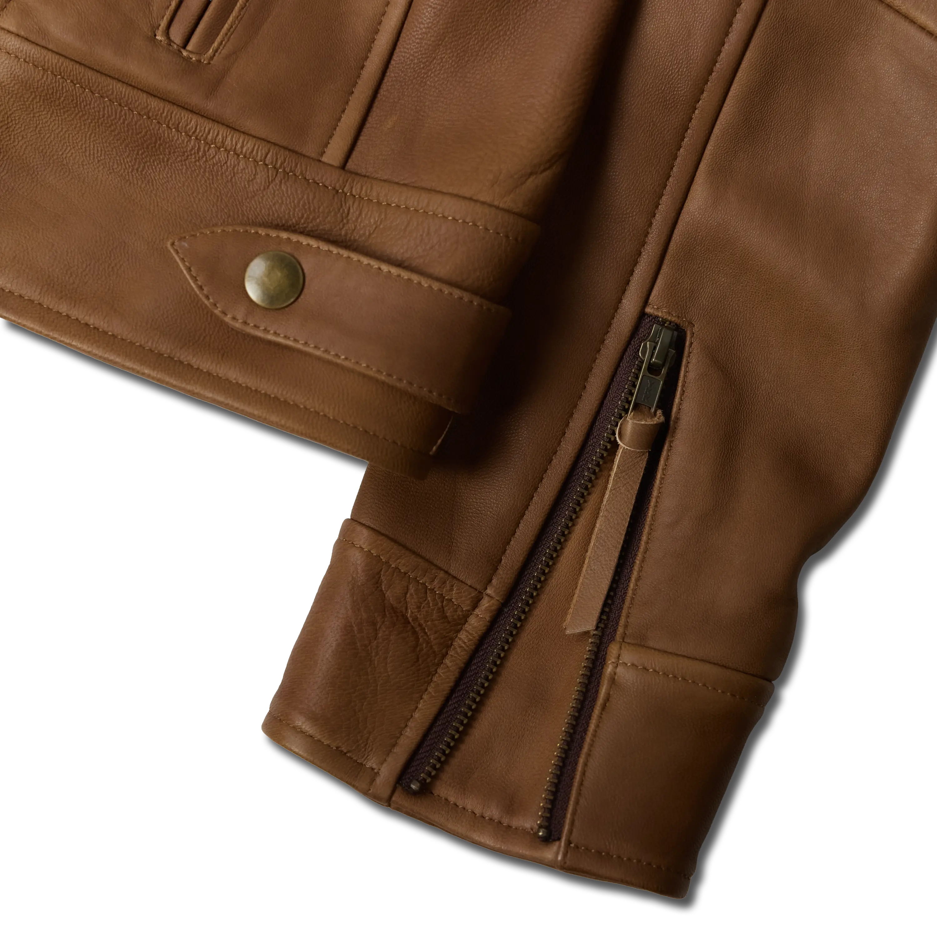 Basic Biker Jacket - Desert Clay Brown Leather