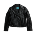 Basic Biker Jacket - Jet Black Leather