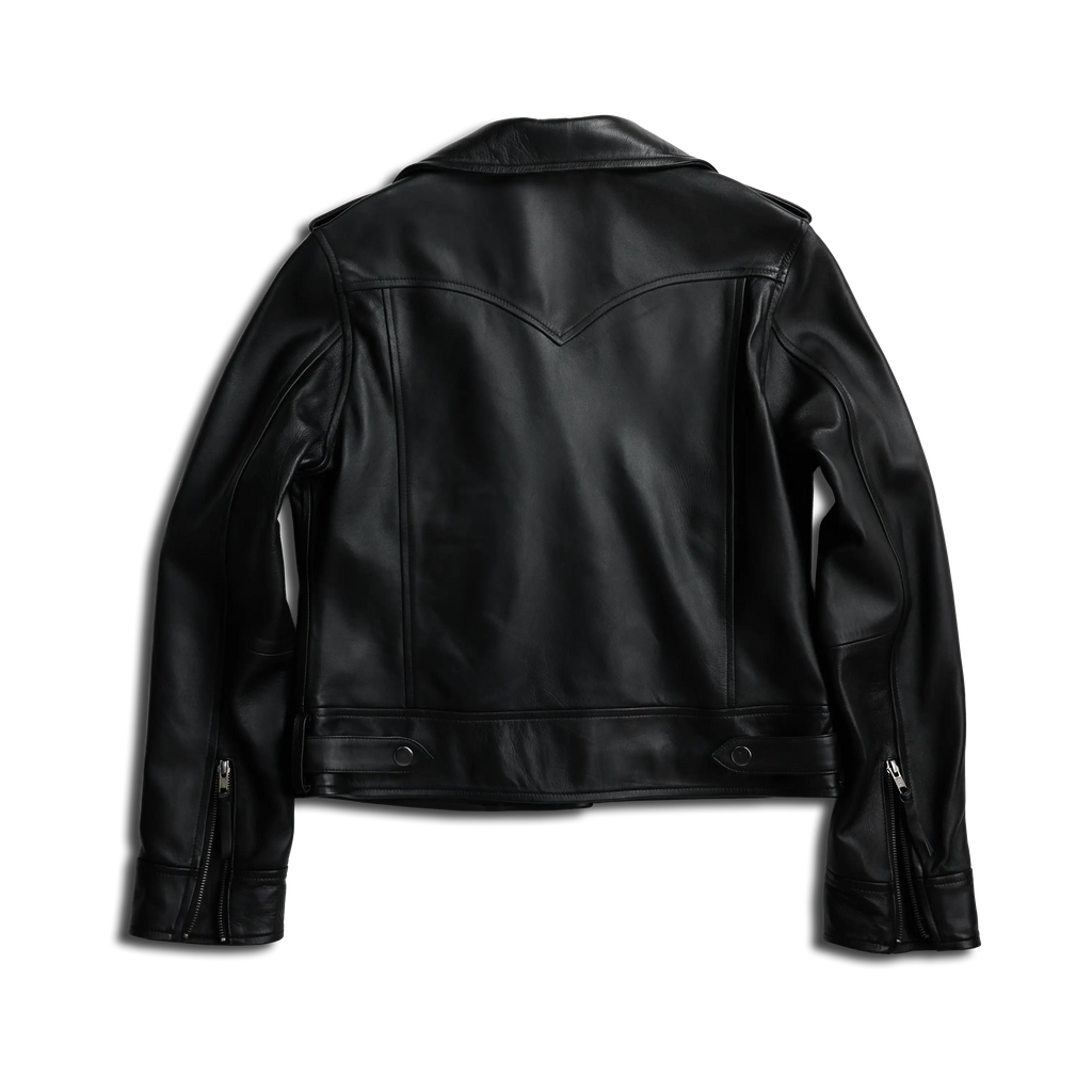 Basic Biker Jacket - Jet Black Leather