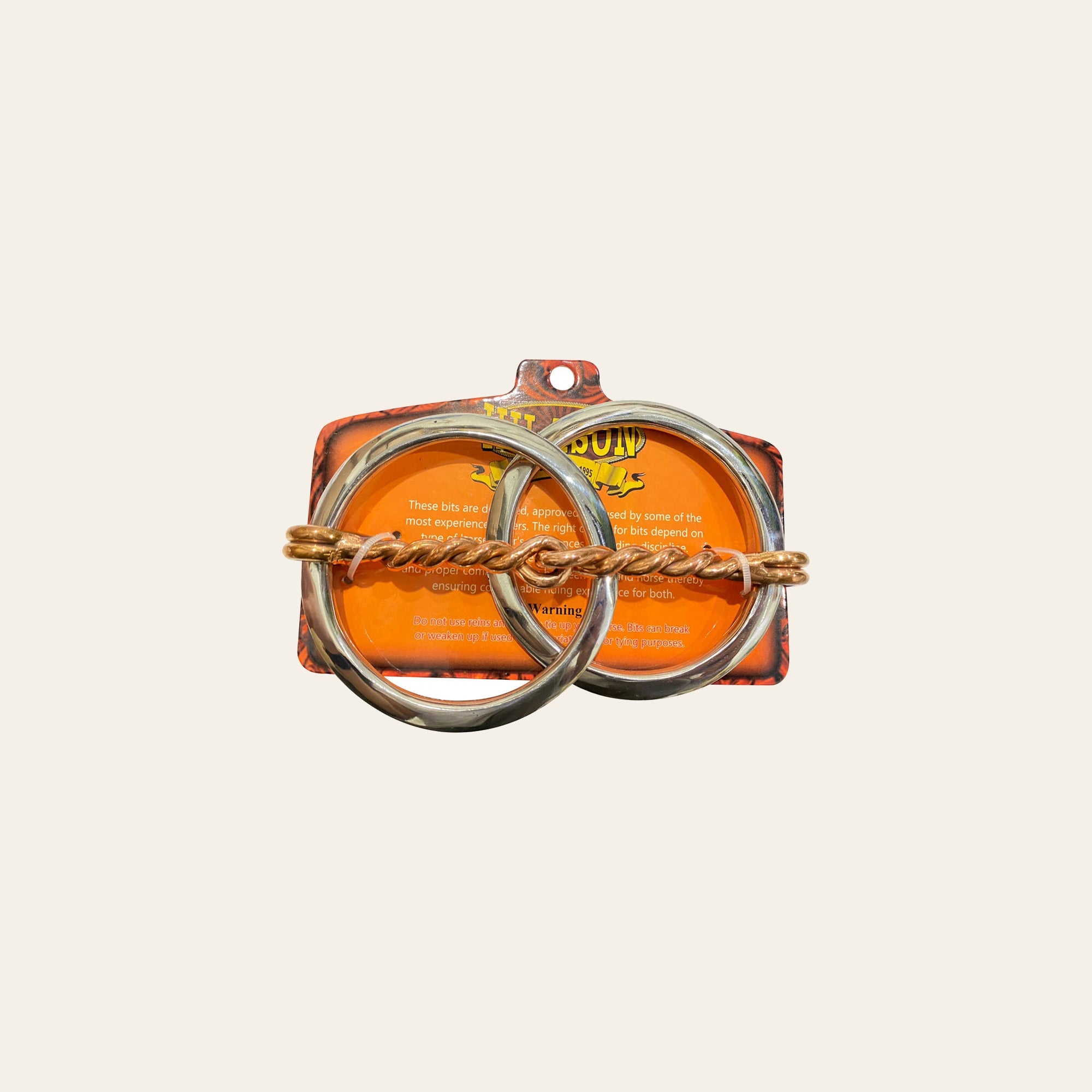 BAR H EQUINE Horse Bit Loose Flat Ring with Twisted Copper Wire Stainless Steel | Bits Western| Training