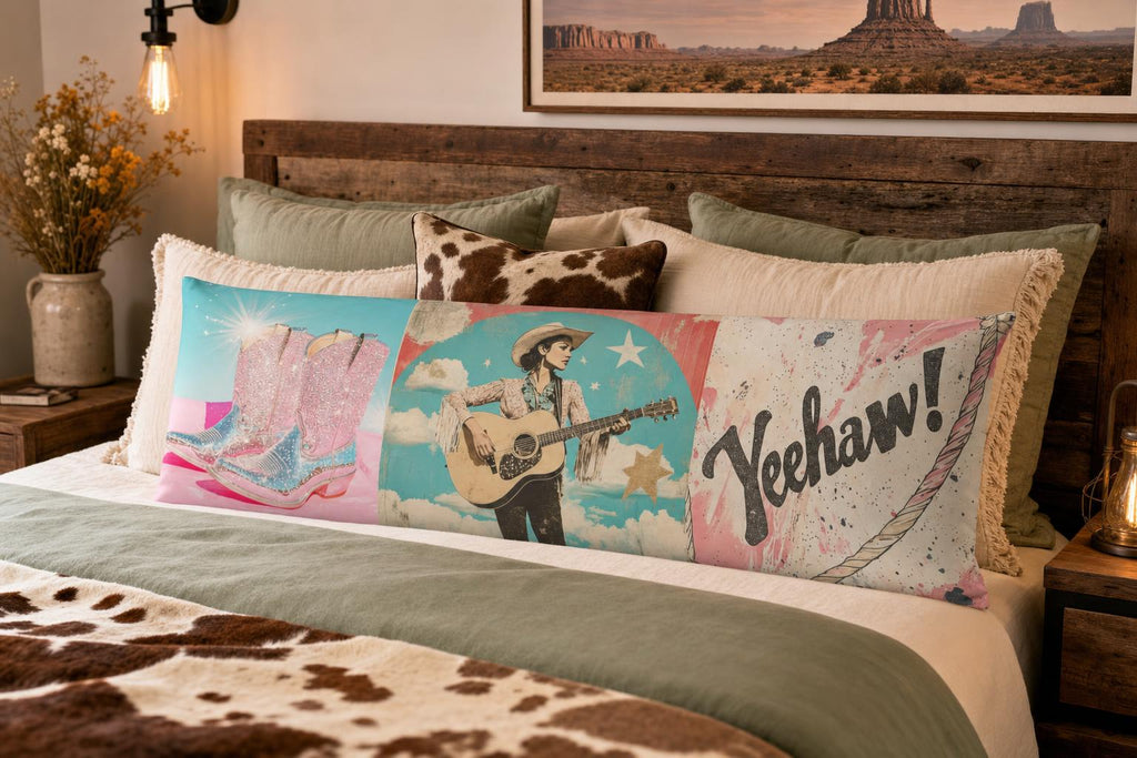Baha Ranch Yeehaw Cowgirl Body Pillow Cover Made in America by Baha Ranch Western Wear - product image 2