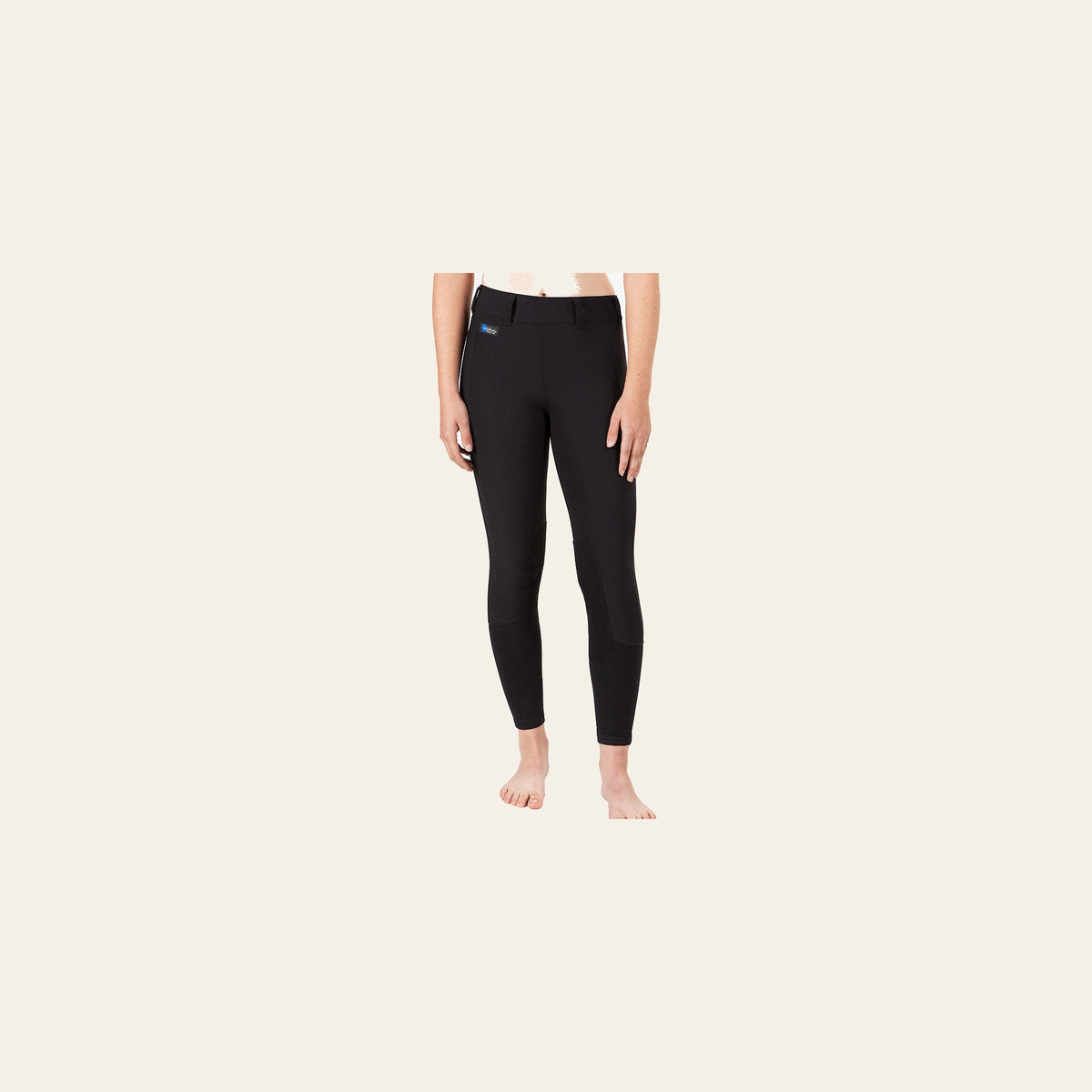 Medium Irideon Cadence Stretch Knee Patch Horse Riding Regular Breeches Black