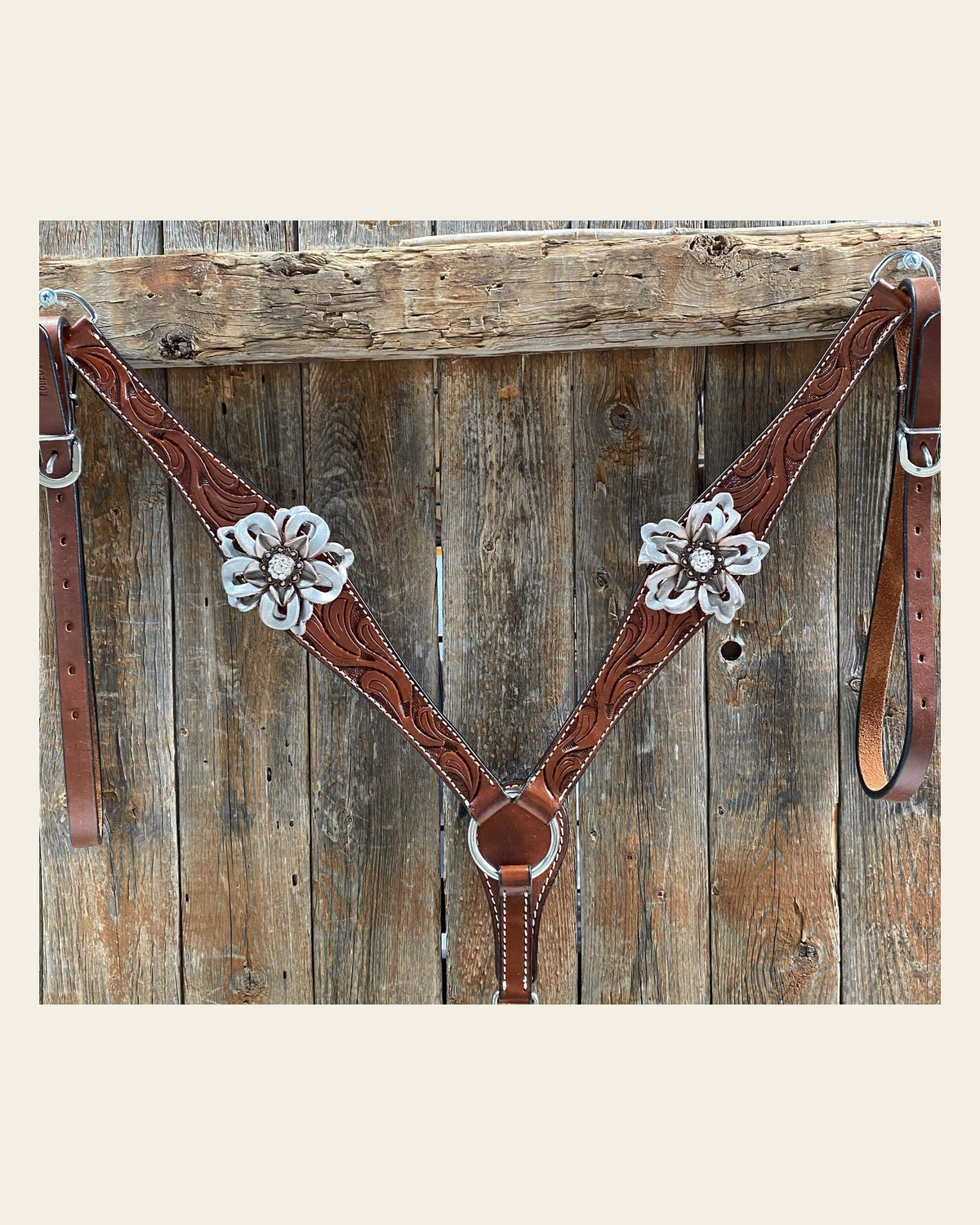 Medium Oil Breastcollar #BC145 on a warm cream background