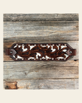 Medium Oil Bronc Noseband With Copper Dots on a warm cream background