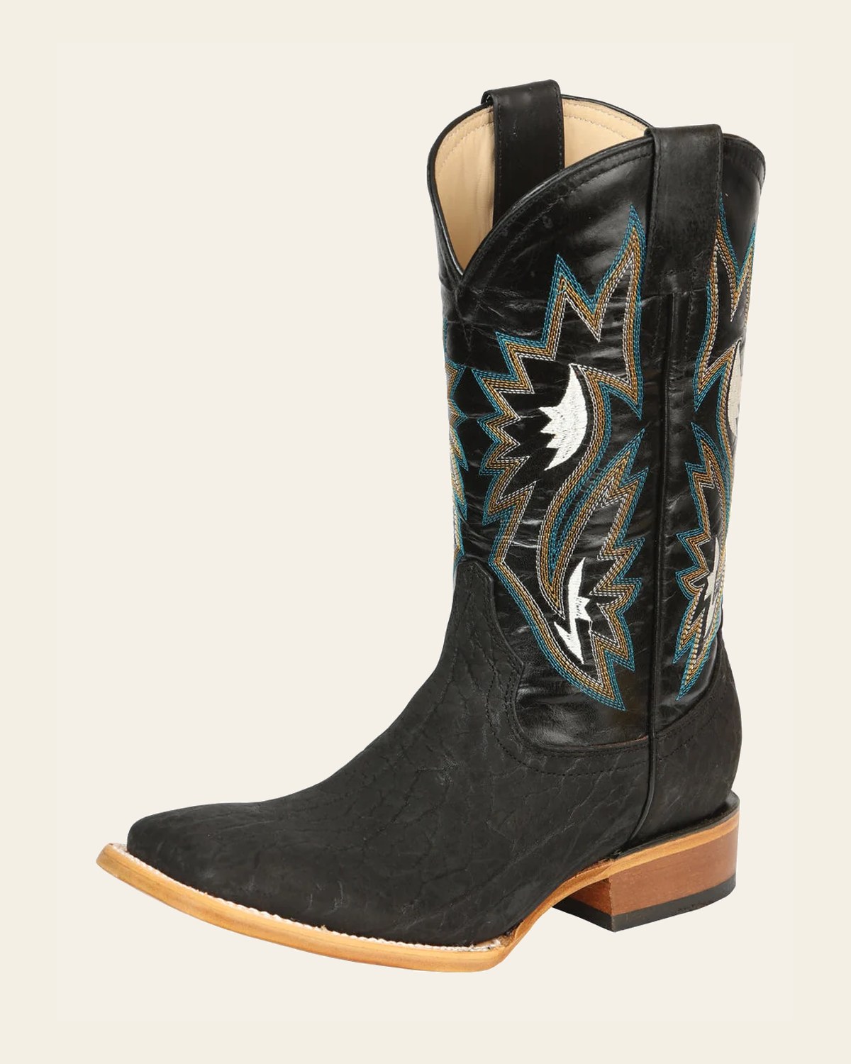 Men’s Rodeo Boot Jar Boot’s Imitation Bull Neck 45474 on a warm cream background