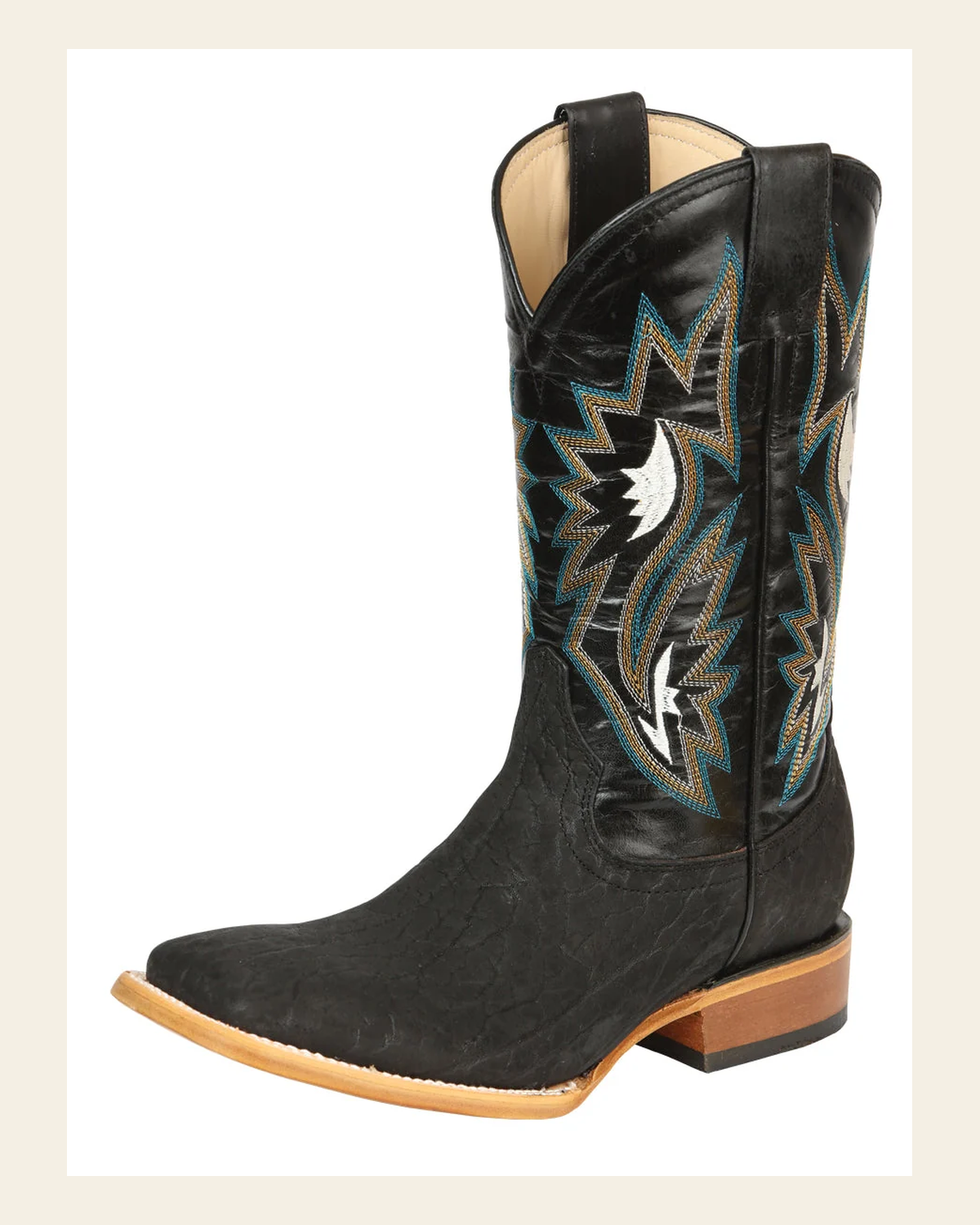 Men’s Rodeo Boot Jar Boot’s Imitation Bull Neck 45474 on a warm cream background
