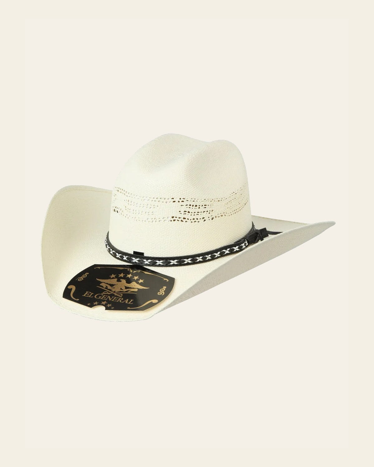 El General 20X Bangora Western Cowboy Hat - Style Toro 45763 on a warm cream background