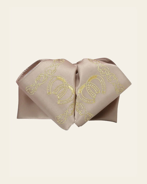 Adult Mexican Charro Bow Tie 100% Polyester Sand/Gold 601592 on a warm cream background