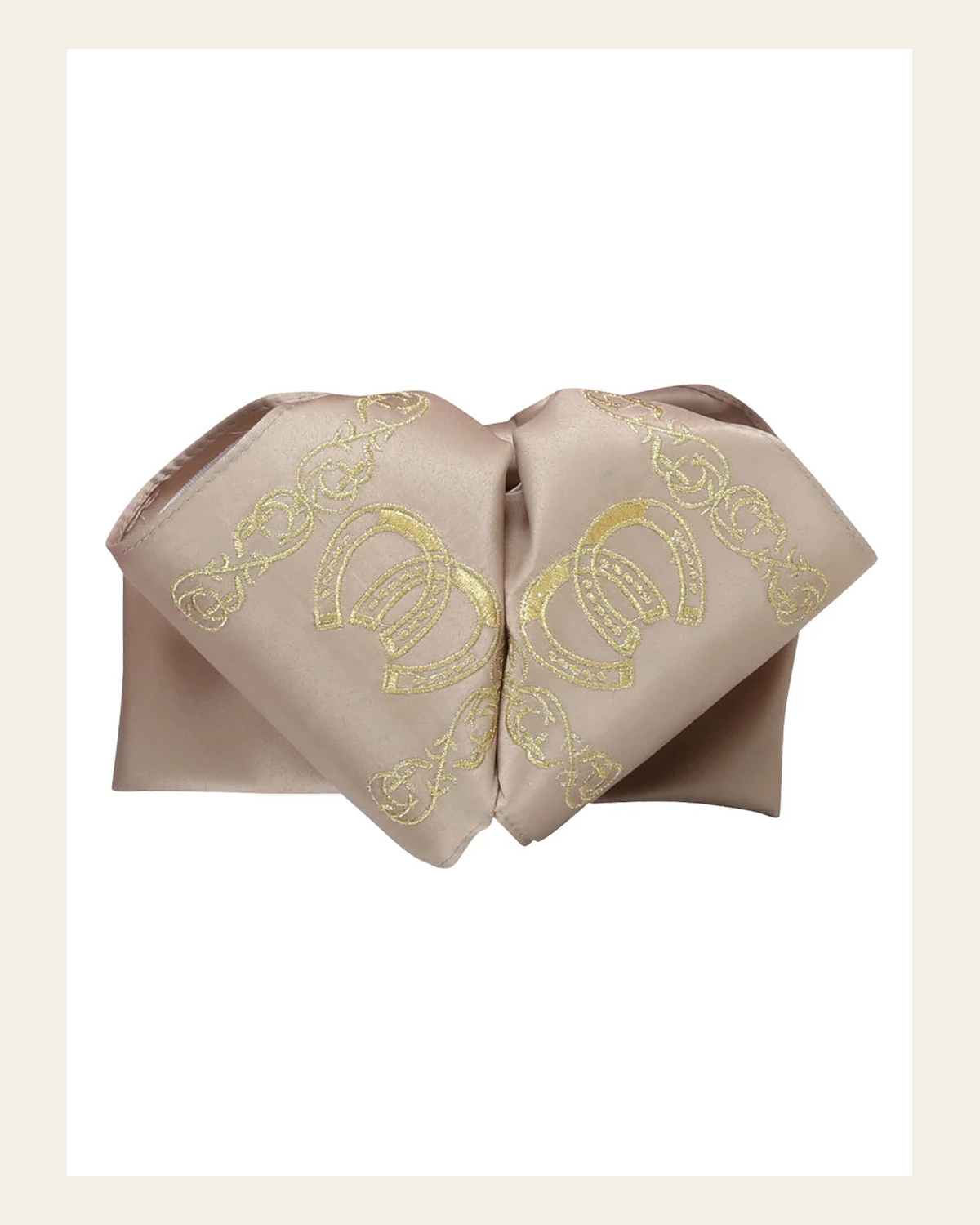 Adult Mexican Charro Bow Tie 100% Polyester Sand/Gold 601592 on a warm cream background