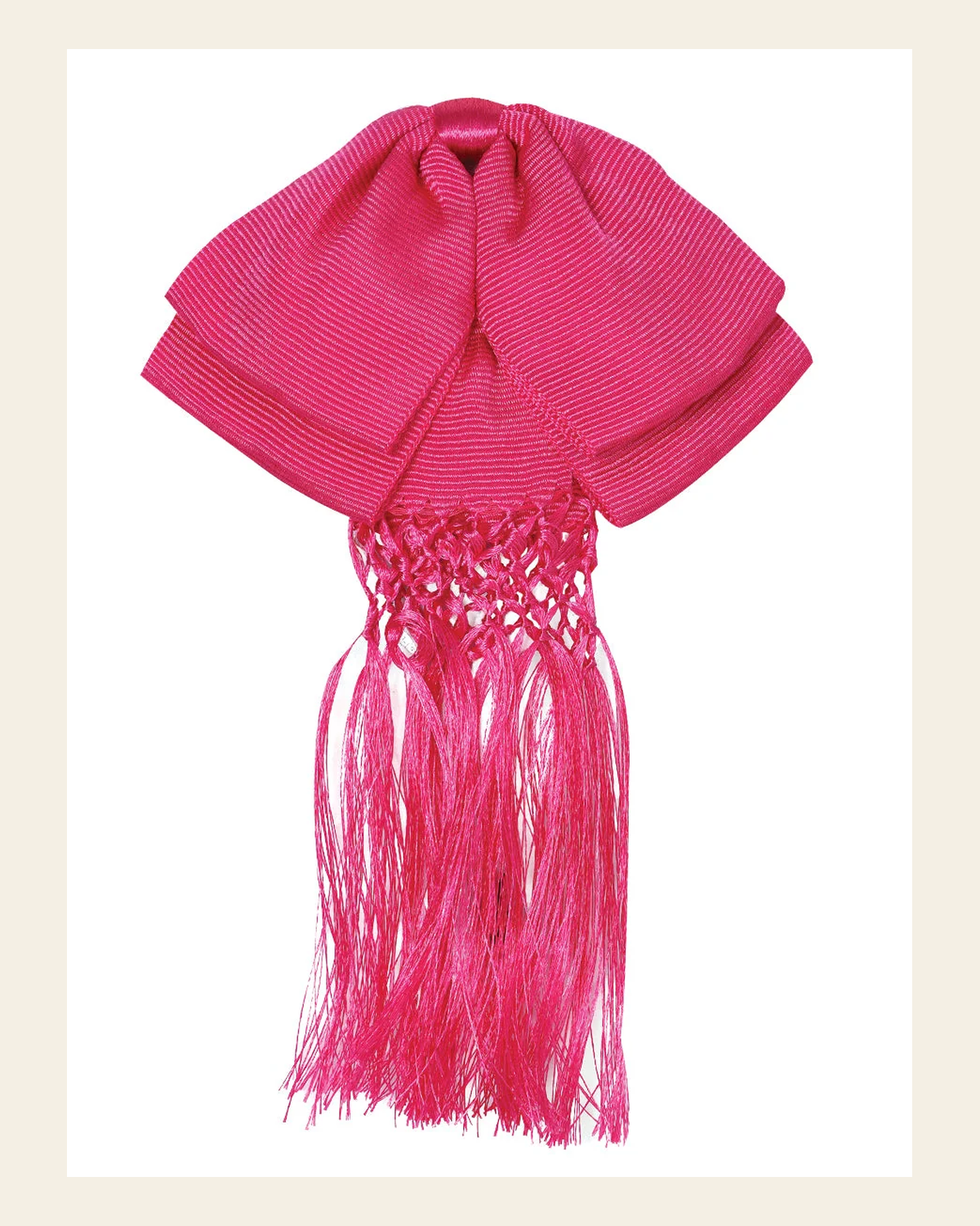Kids Mexican Charro Bow Tie 85% Articela, 15% Polyester Fuchsia 601329 on a warm cream background