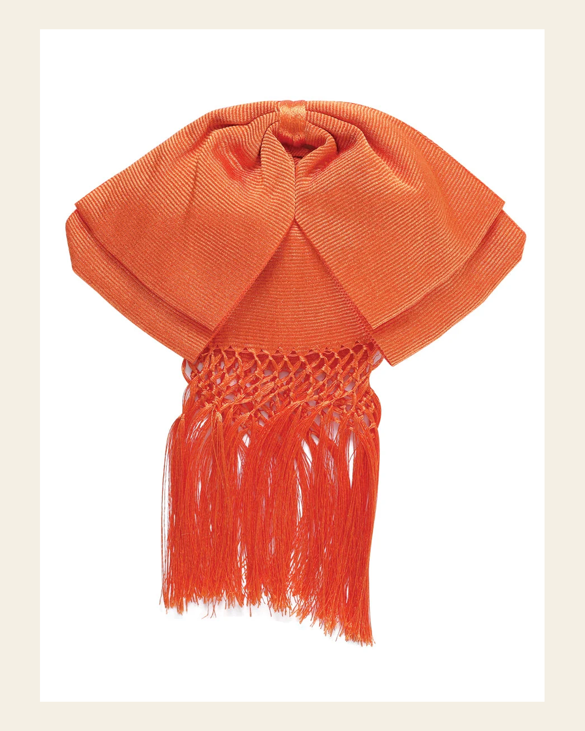 Mexican Charro Bow Tie 85% Articela, 15% Polyester Orange 601476 on a warm cream background