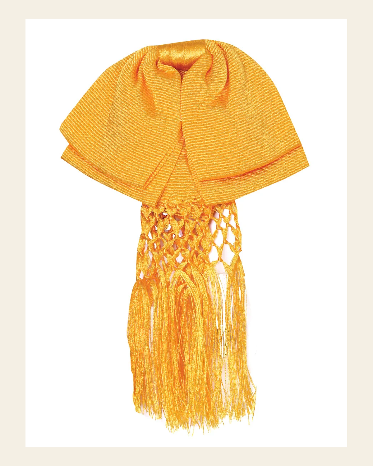 Kids Mexican Charro Bow Tie 85% Articela, 15% Polyester Yellow 601328 on a warm cream background