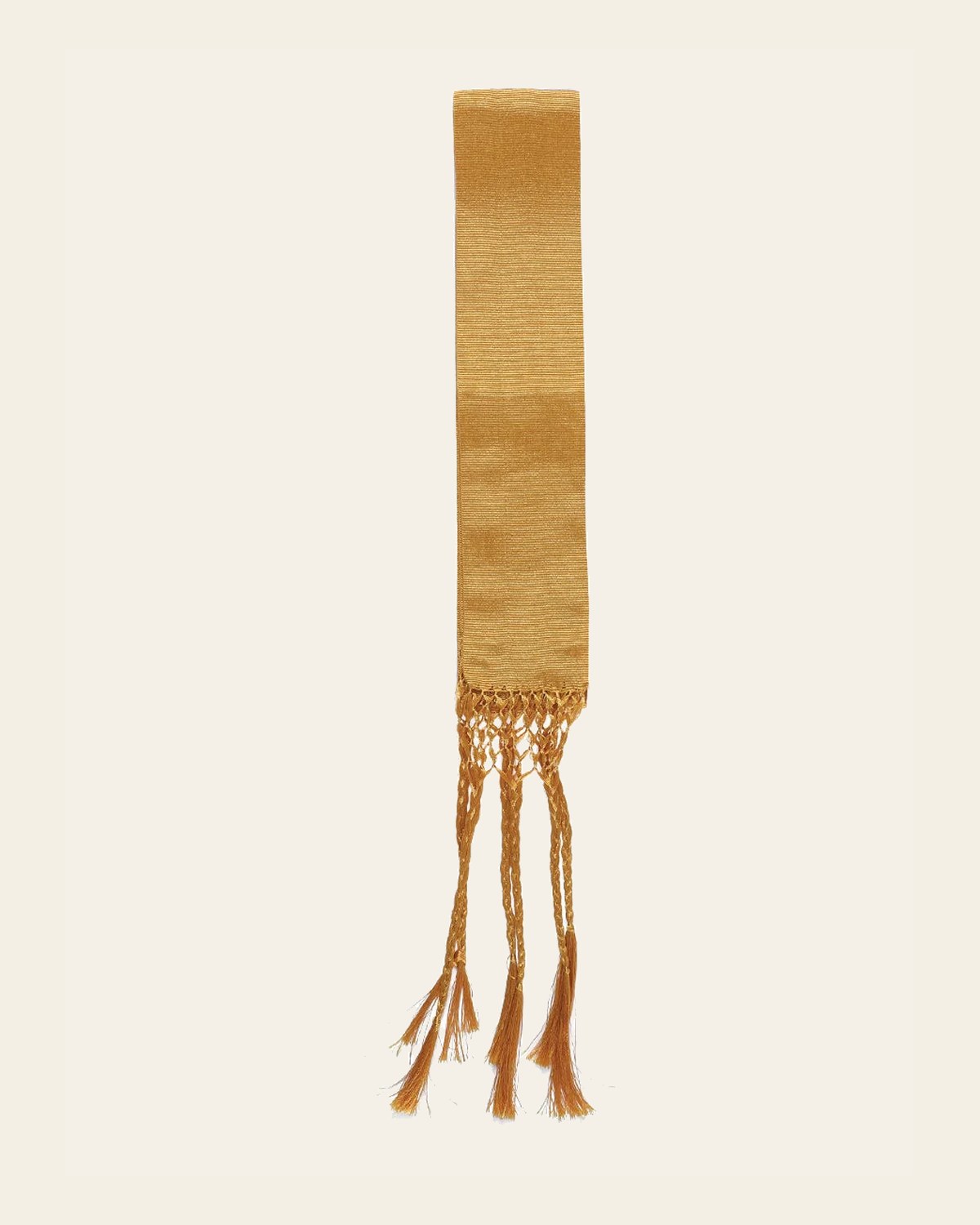 Mexican Charro Sash-Belt 50% Cotton, 50% Polyester Gold 601367 on a warm cream background