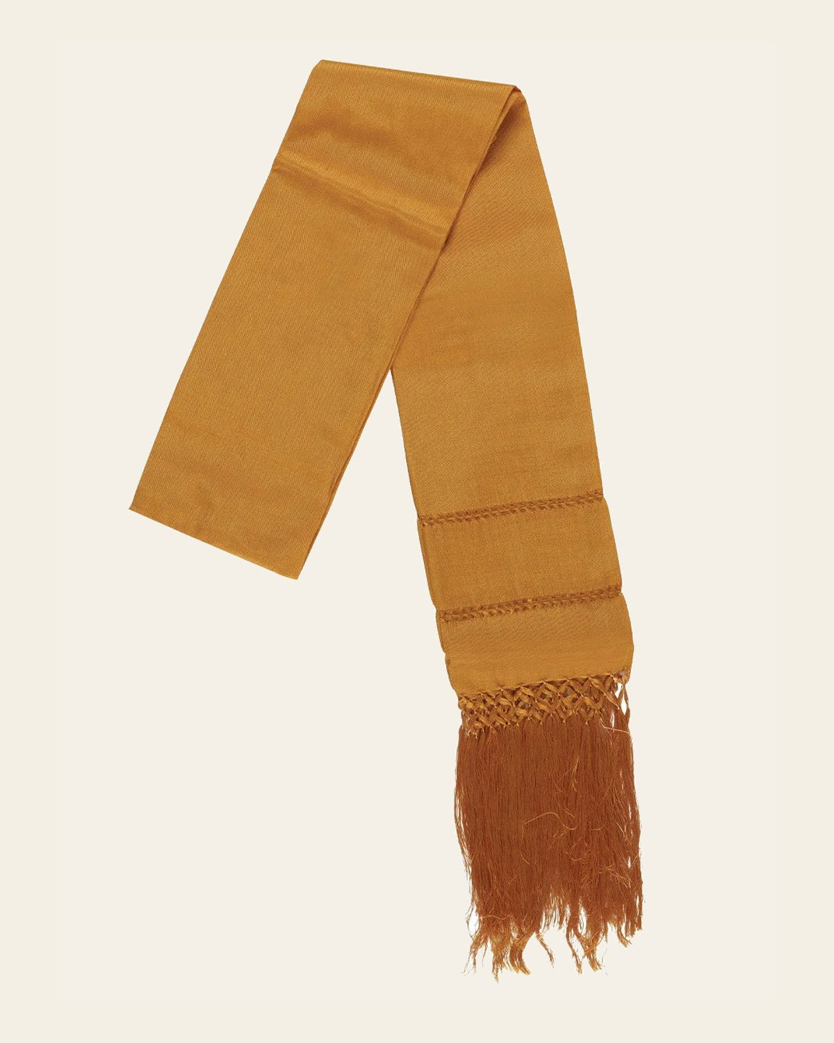 Mexican Shawl 85% Articela, 15% Polyester Gold 600386 on a warm cream background