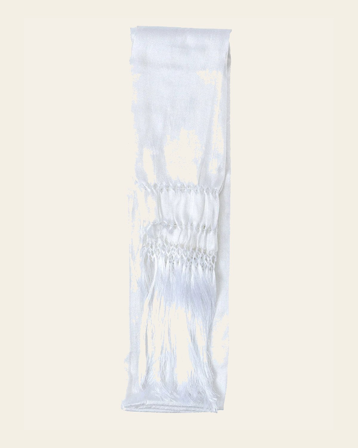 Mexican Shawl 85% Articela, 15% Polyester Ivory 601642 on a warm cream background