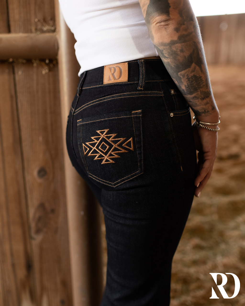 Mia Trouser - Dark Wash — view 5