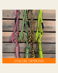 Mule Tape Halters - Two Tone Assorted Colors- on a warm cream background