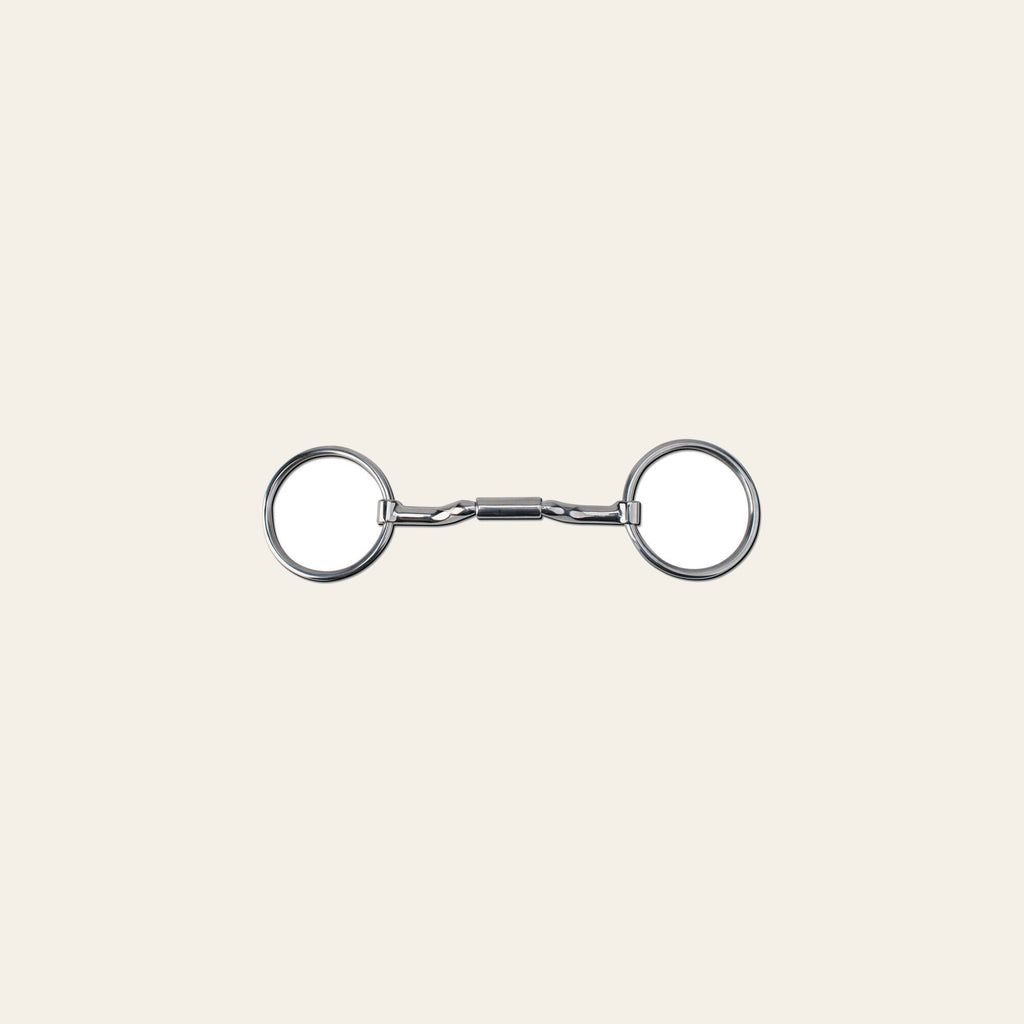 Myler Loose Ring Mullen Forward Tilt Low Ported Barrel Horse Bit MB 36