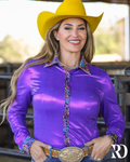 Neon Lights & Purple Sparkle Performance Rodeo Shirt