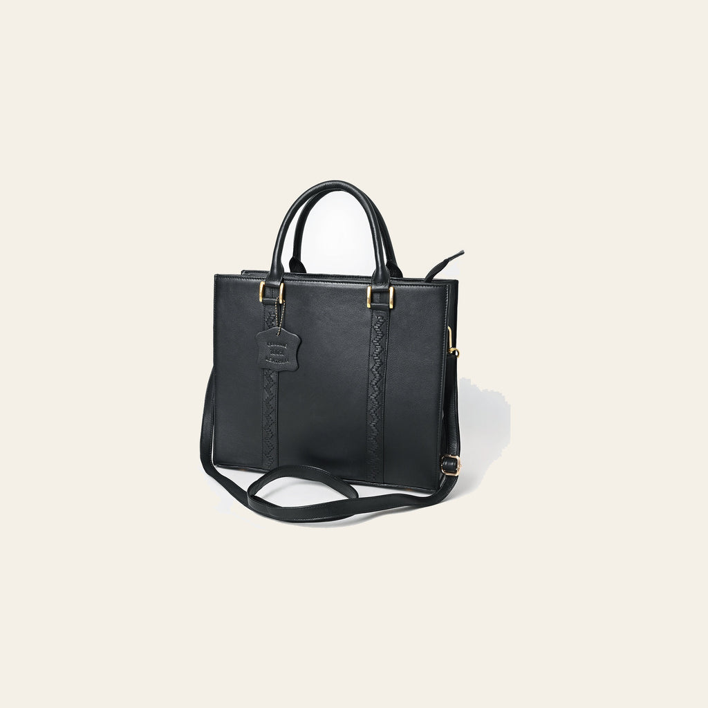 Never Mind Briefcase Genuine Leather Women Bag Western Handbag Purse