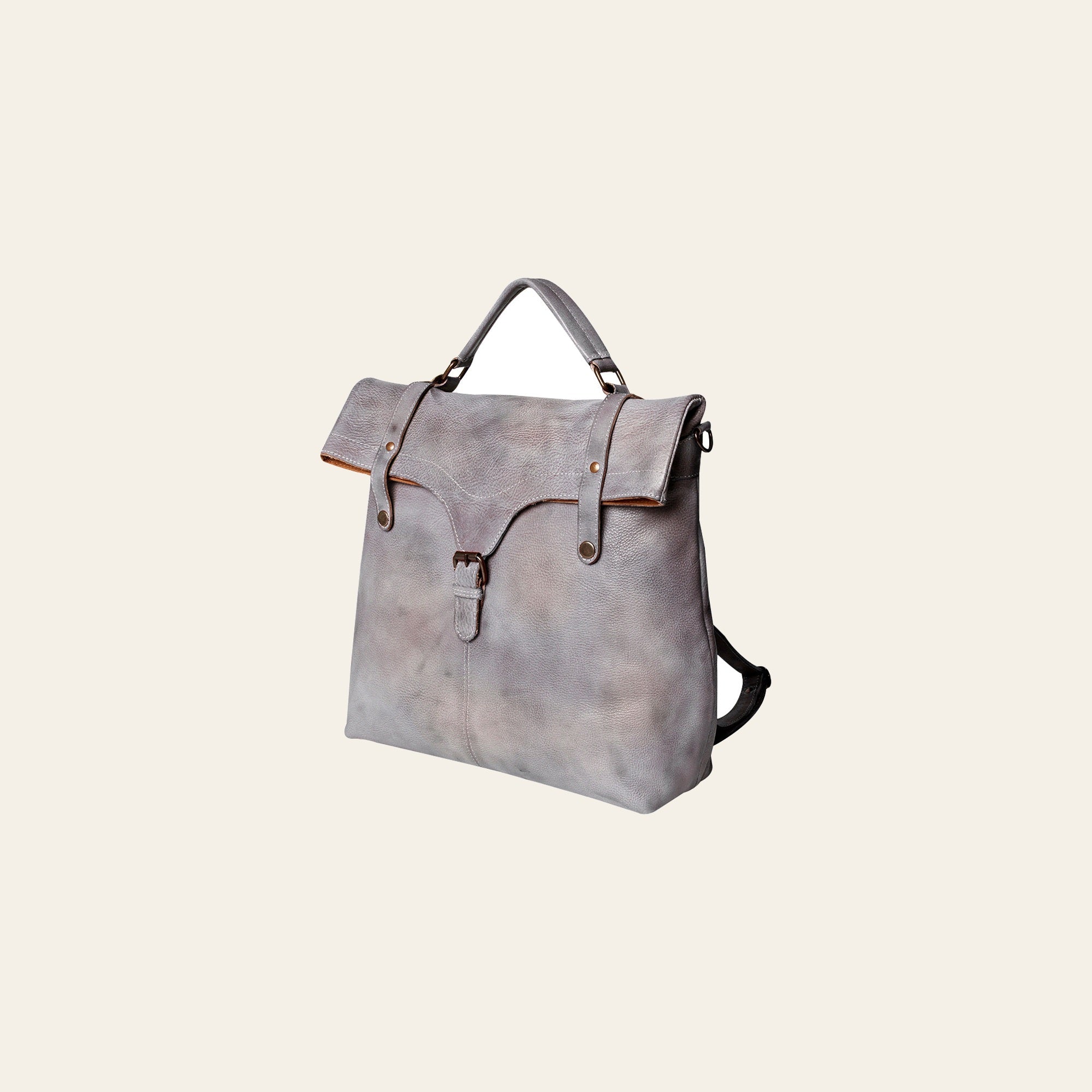 Never Mind Nmbg109B Backpack Vintage Handmade Genuine Cowhide Leather Women Bag Western Handbag Purse