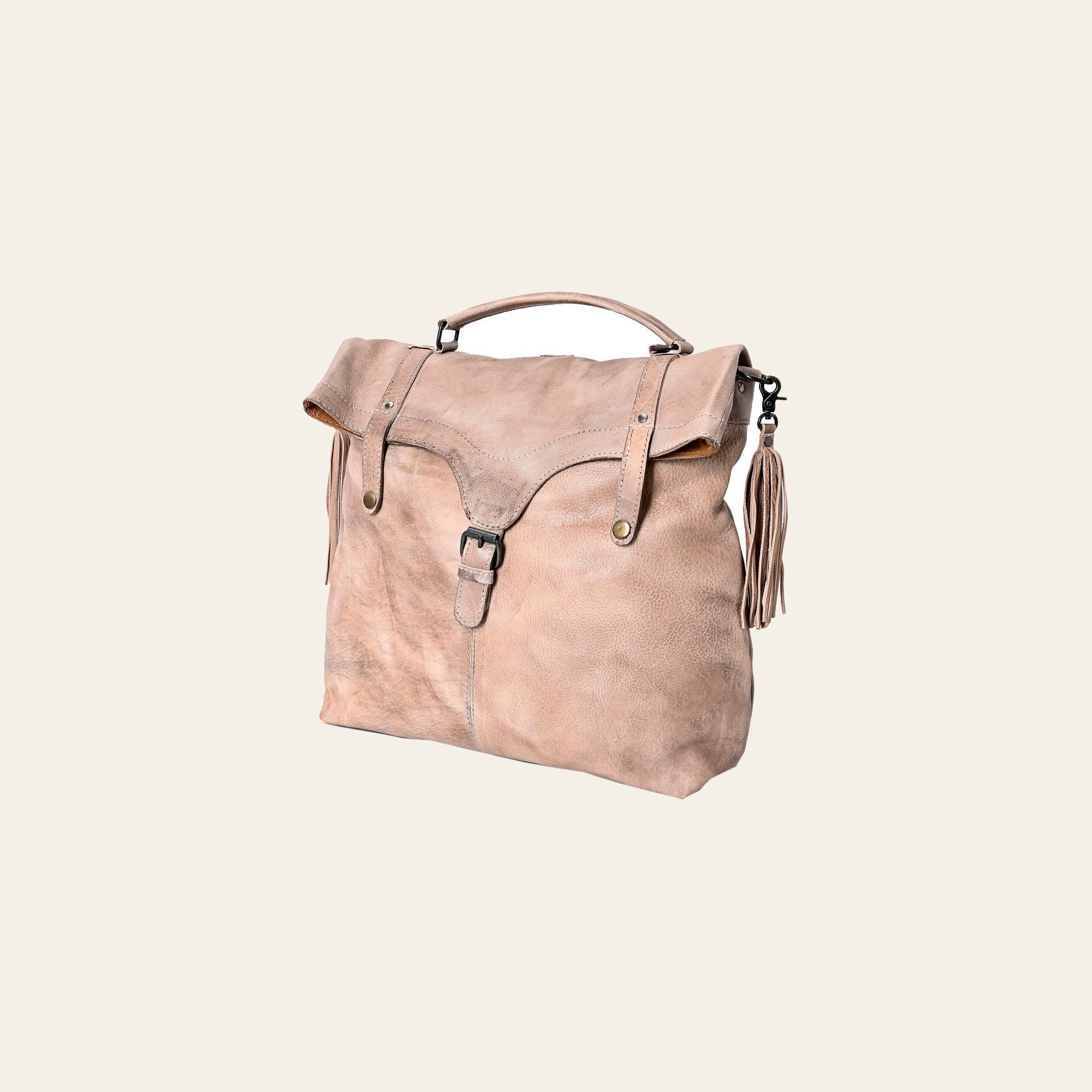 Never Mind Nmbg109C Backpack Vintage Handmade Genuine Cowhide Leather Women Bag Western Handbag Purse
