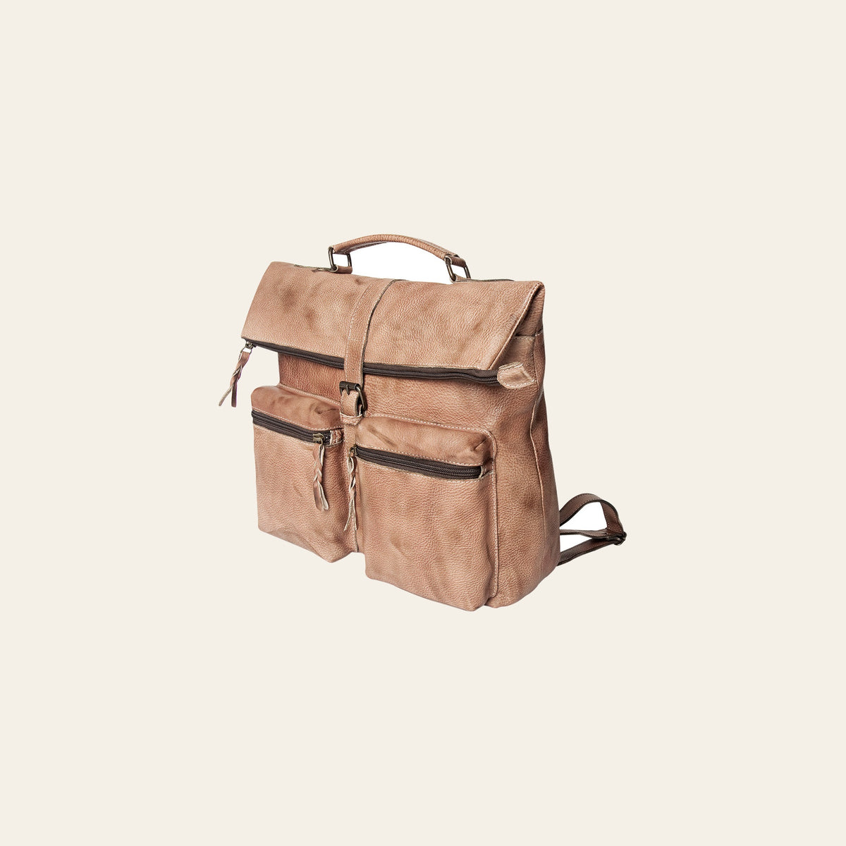 Never Mind Nmbg134D Backpack Vintage Handmade Genuine Cowhide Leather Women Bag Western Handbag Purse