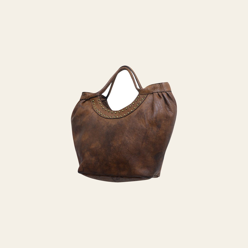 Never Mind Nmbgm101C Tote Vintage Handmade Genuine Cowhide Leather Women Bag Western Handbag Purse