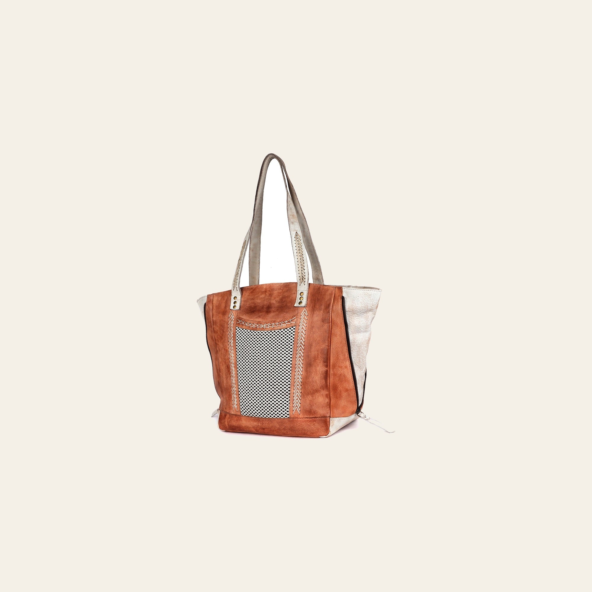 Never Mind Nmbgm135A Tote Vintage Handmade Genuine Cowhide Leather Women Bag Western Handbag Purse