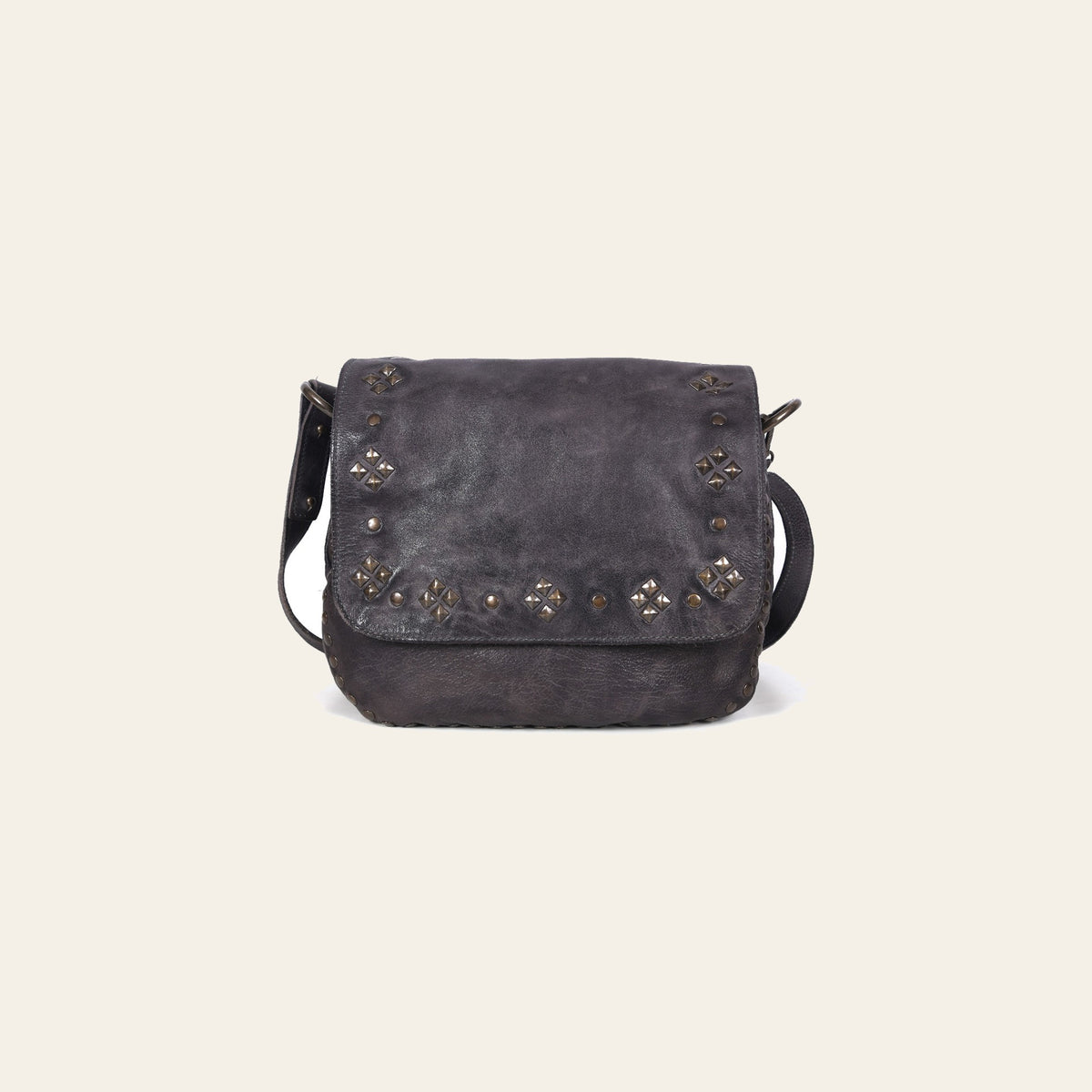 Never Mind Nmbgr105Gry Cross Body I Vintage Handmade Genuine Cowhide Leather Women Bag Western Handbag Purse