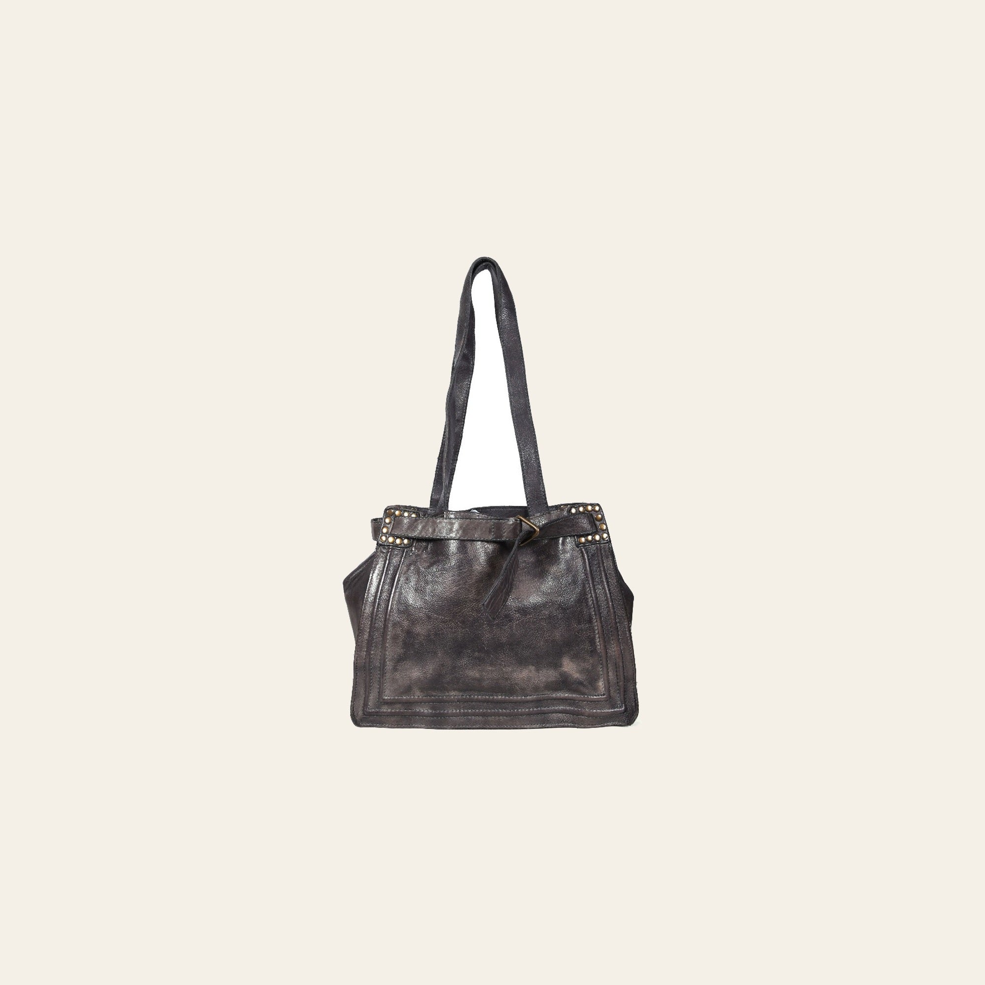 Never Mind Nmbgr110Gry Tote Vintage Handmade Genuine Cowhide Leather Women Bag Western Handbag Purse
