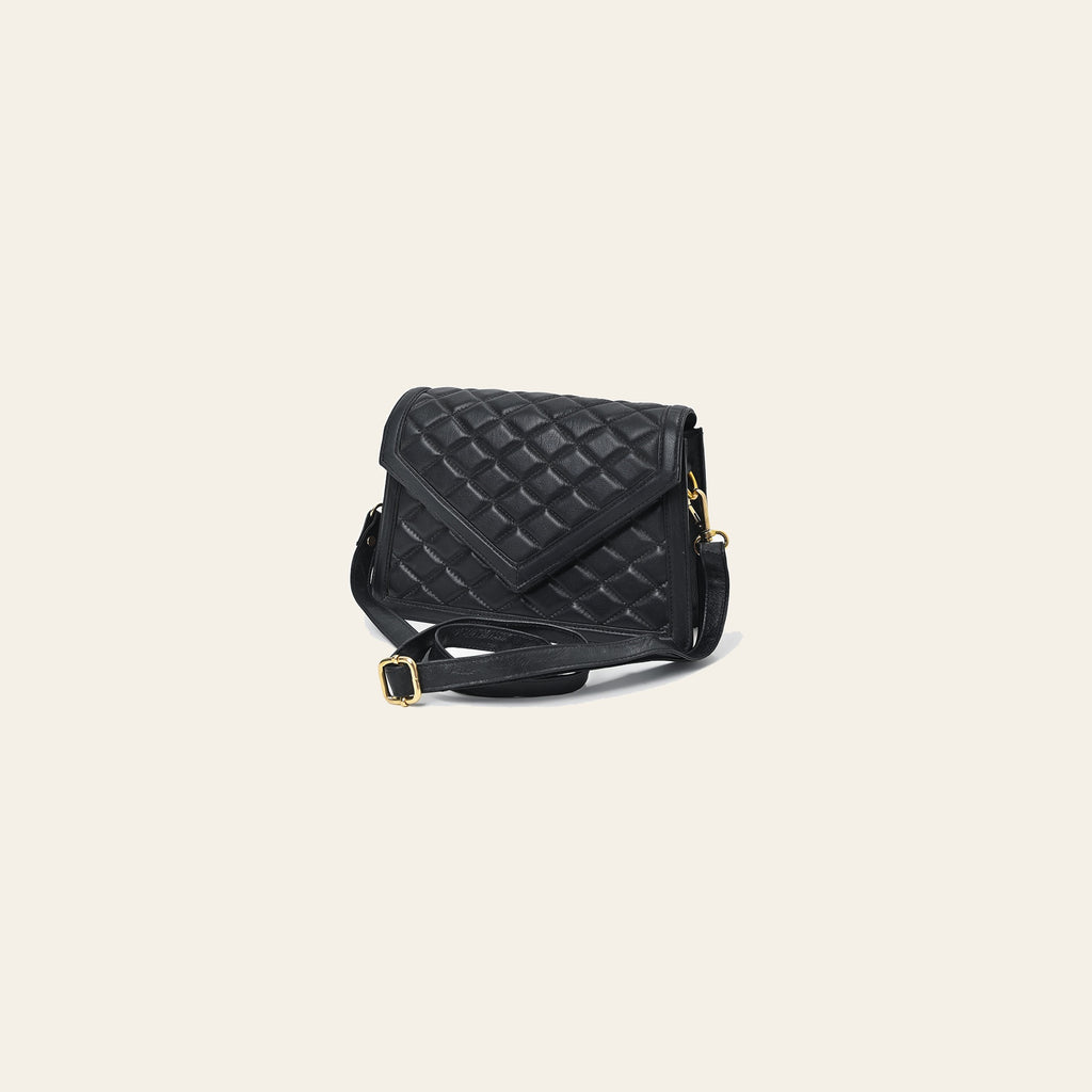 Never Mind Genuine Leather Crossbody Bag Women Quilted Envelope Flap Shoulder Purse Adjustable Strap Stylish Everyday Handbag