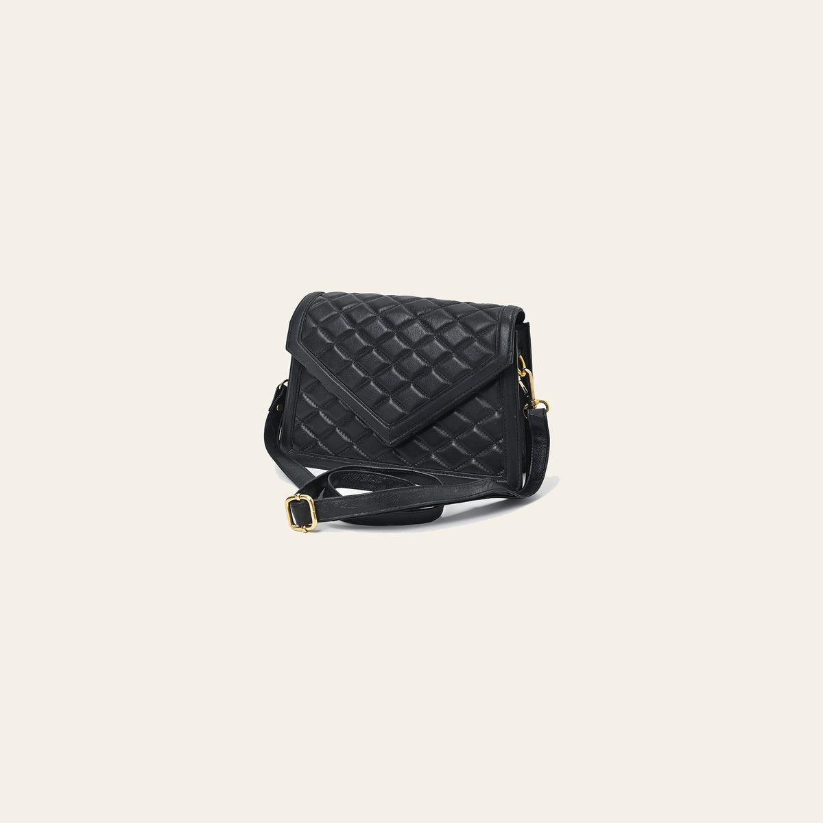 Never Mind Genuine Leather Crossbody Bag Women Quilted Envelope Flap Shoulder Purse Adjustable Strap Stylish Everyday Handbag
