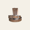 Nocona Leather Mens Belt Embossed Floral Tooled Engraved Buckle