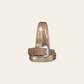 Nocona Leather Mens Belt Lacing Design Silver Diamond Conchos Brown