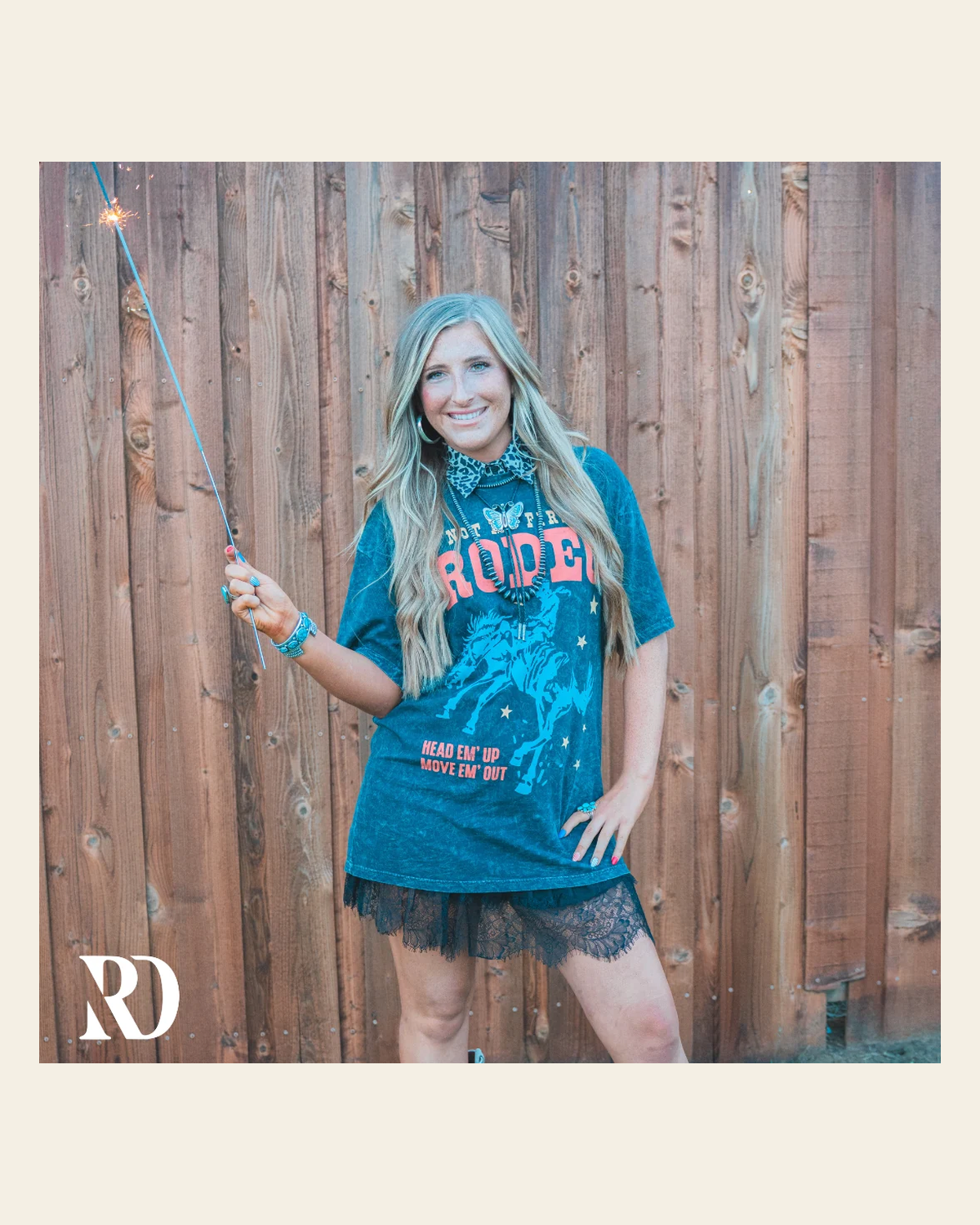 Not My First Rodeo Graphic | Tee on a warm cream background