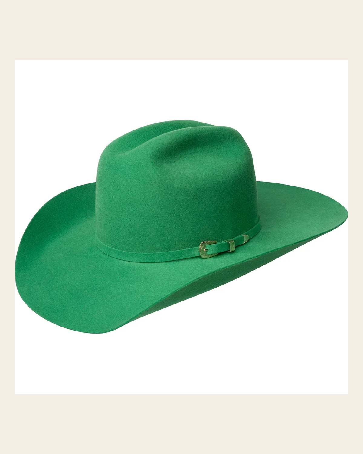 Nuevo Verde - Bailey's Felt Cowboy Hat on a warm cream background