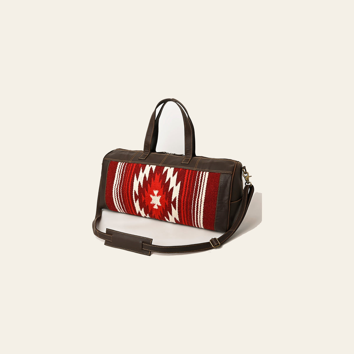 OHLAY Duffel Upcycled Wool Genuine Leather Women Bag Western Handbag Purse | Canvas for Womens Summer