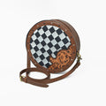 Ohlay Round Western Crossbody Bag for Women, Hand Tooled Genuine Leather Purse