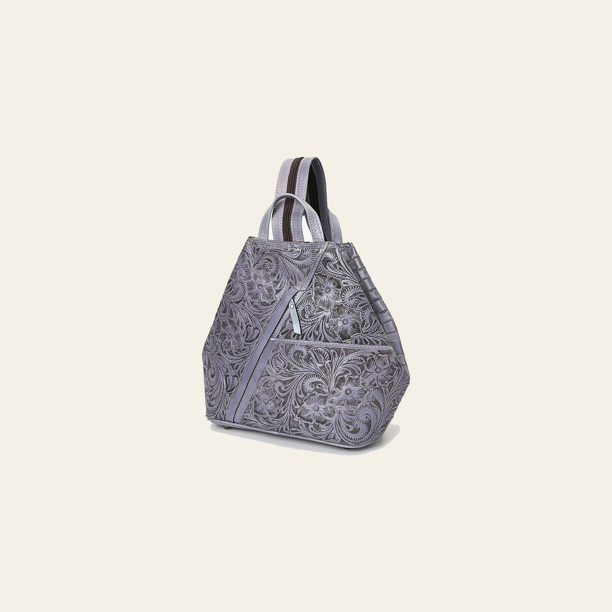 OHLAY Backpack Hand Tooled Genuine Leather Women's Bag Western Handbag Purse | Womens Handbags Belt for Women Summer