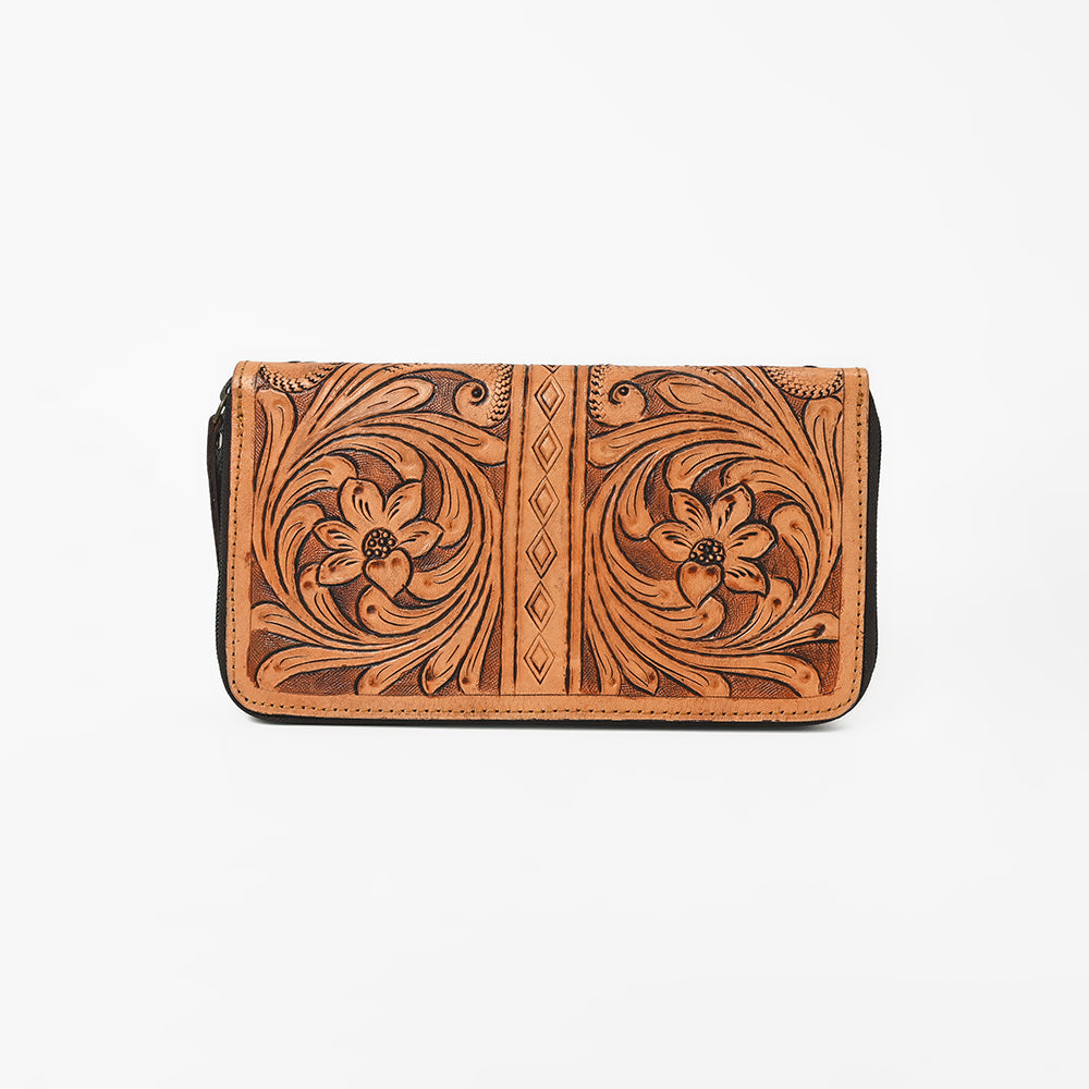 OHLAY Wallet Hand Tooled Genuine Leather Women Bag Western Handbag Purse | Womens Handbags |Leather Belt for Summer