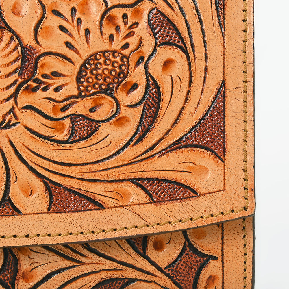 OHLAY Wallet Hand Tooled Genuine Leather Women Bag Western Handbag Purse | Womens Handbags |Leather Belt for Summer