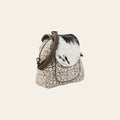 Ohlay Bags KB114 Backpack Upcycled Canvas Hair-On Genuine Leather Women Bag Western Handbag Purse