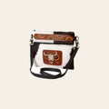 Ohlay Bags KBK114 Clutch Hand Tooled Hair-On Genuine Leather Women Bag Western Handbag Purse