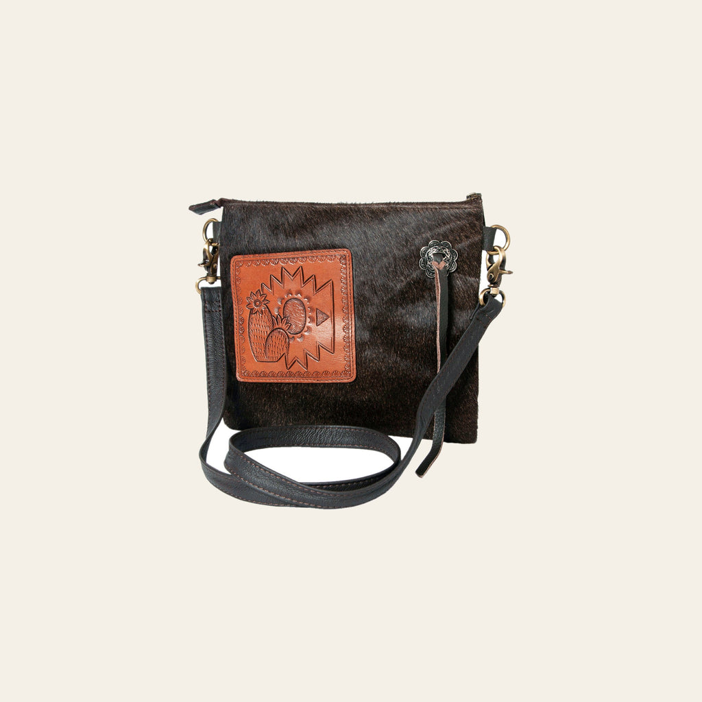Ohlay Bags KBK117 Clutch Hand Tooled Hair-On Genuine Leather Women Bag Western Handbag Purse