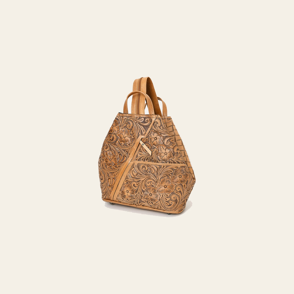 Ohlay Bags OHG102A Backpack Hand Tooled Genuine Leather Women Bag Western Handbag Purse