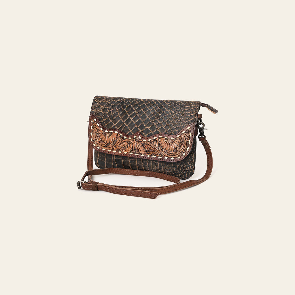 Ohlay Bags OHG173 Clutch Hand Tooled Genuine Leather Women Bag Western Handbag Purse