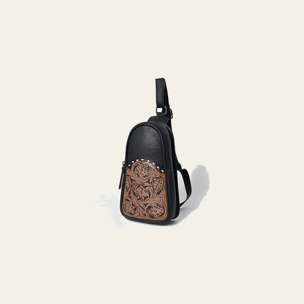 Ohlay Bags OHG188B Sling Hand Tooled Genuine Leather Women Bag Western Handbag Purse